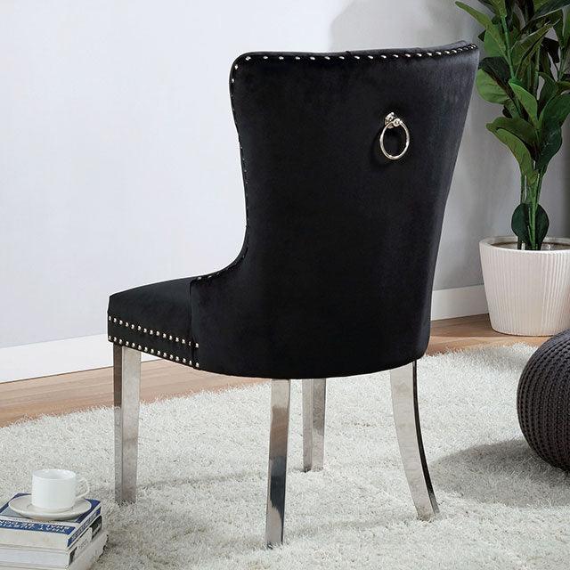Jewett CM-AC261BK-2PK Black Contemporary Wingback Chair (2/CTN) By Furniture Of America - sofafair.com