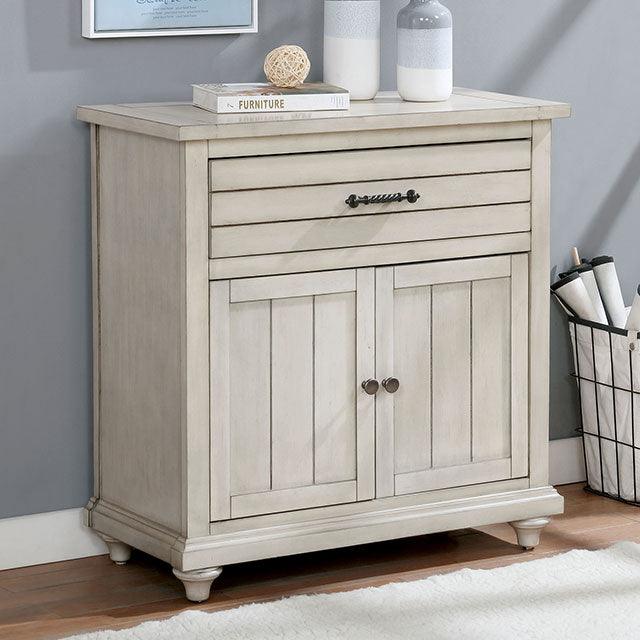 Tazio CM-AC272 Antique White Transitional Cabinet By Furniture Of America - sofafair.com