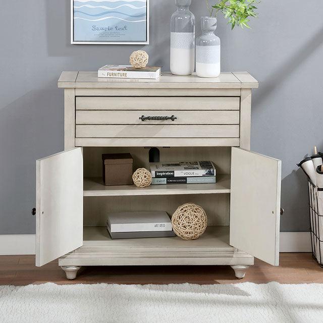 Tazio CM-AC272 Antique White Transitional Cabinet By Furniture Of America - sofafair.com