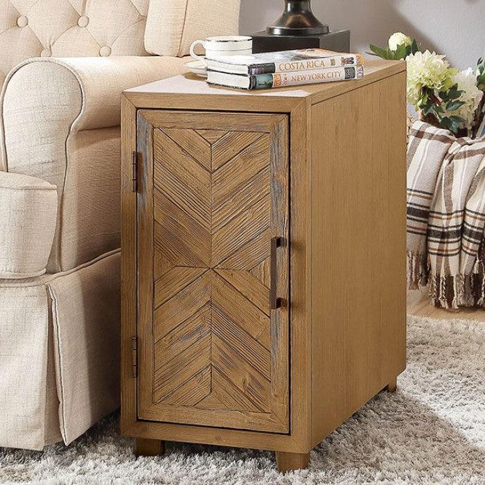 Sage CM-AC290 Light Oak Transitional Side Table By furniture of america - sofafair.com