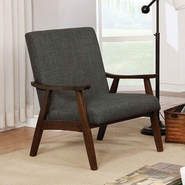 Deena CM-AC5708DG Dark Gray Midcentury Modern Accent Chair By furniture of america - sofafair.com