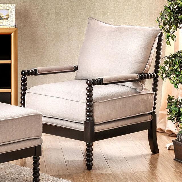 Sybil CM-AC6140BG Beige Transitional Accent Chair By Furniture Of America - sofafair.com