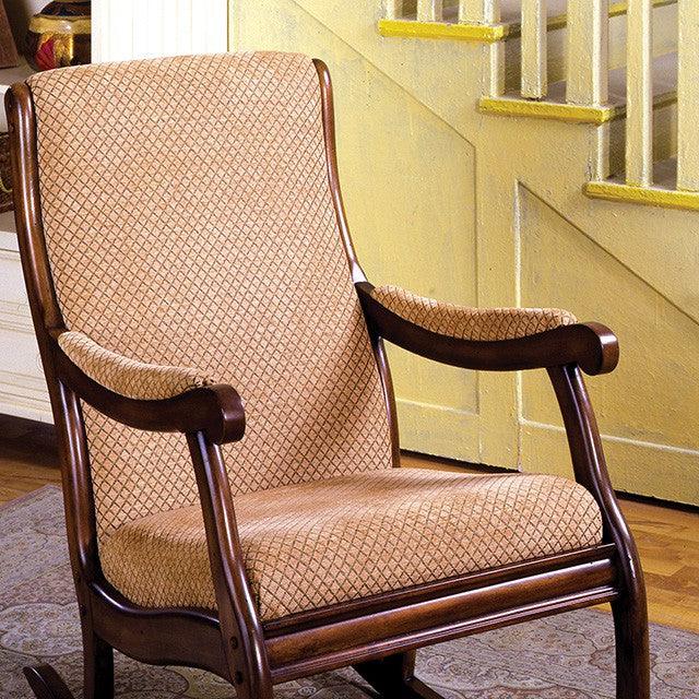 Liverpool CM-AC6408 Antique Oak Traditional Rocking Chair By Furniture Of America - sofafair.com