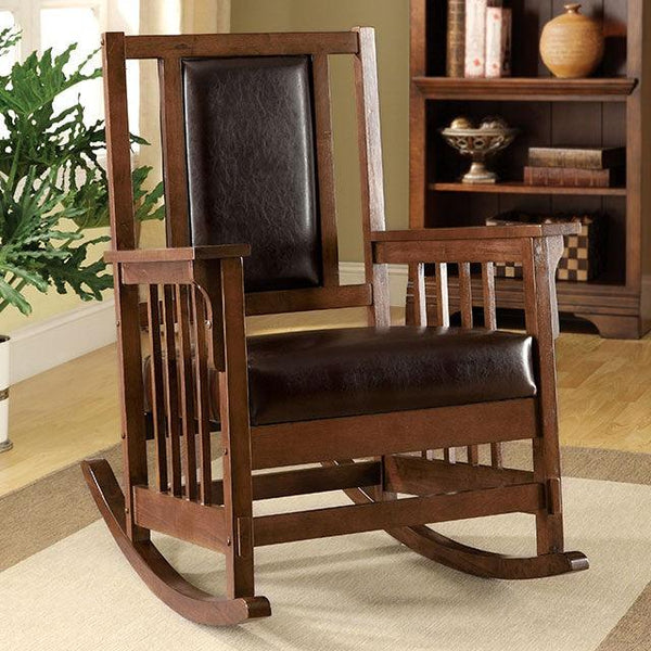 Apple Valley CM-AC6580 Espresso/Walnut Transitional Accent Chair By Furniture Of America - sofafair.com