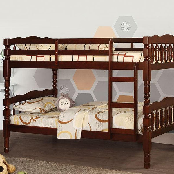 Catalina CM-BK606CH Cherry Cottage Bunk Bed By Furniture Of America - sofafair.com