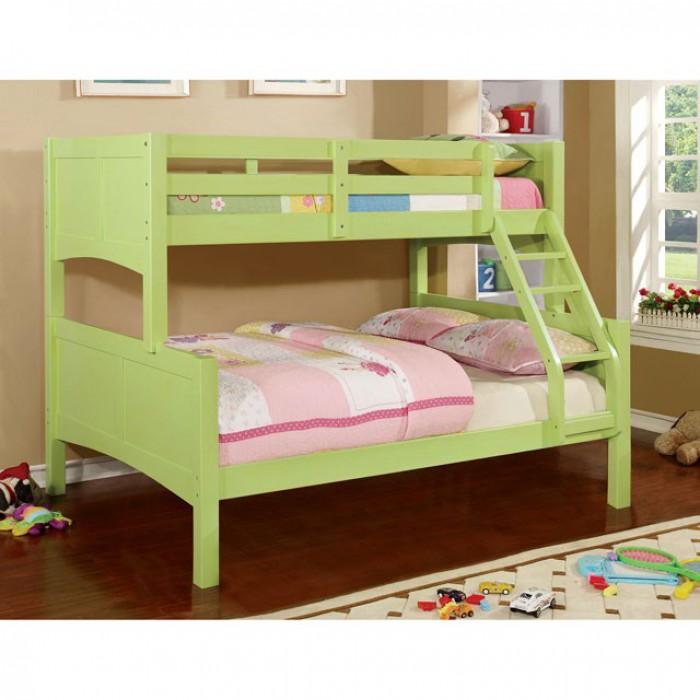 Prismo CM-BK608F-AG Green Transitional Bunk Bed By furniture of america - sofafair.com
