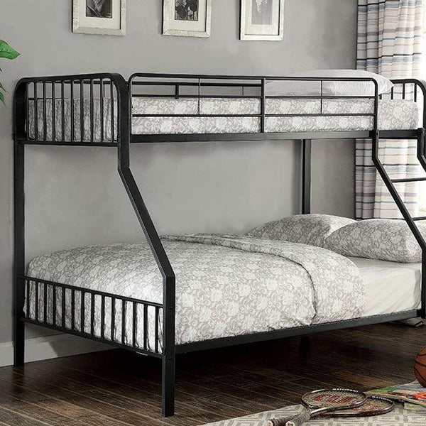 Clement CM-BK928 Black Contemporary Bunk Bed By Furniture Of America - sofafair.com