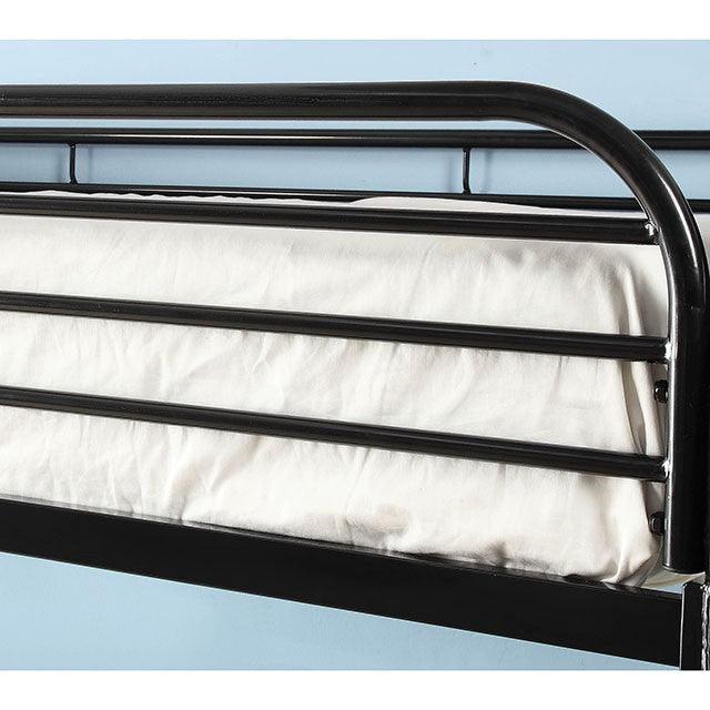 Opal CM-BK931BK-TT Black Contemporary Twin/Twin Bunk Bed By Furniture Of America - sofafair.com