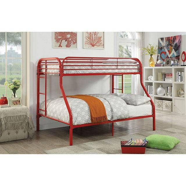 Opal CM-BK931RD-TR Red Contemporary Metal Trundle By Furniture Of America - sofafair.com