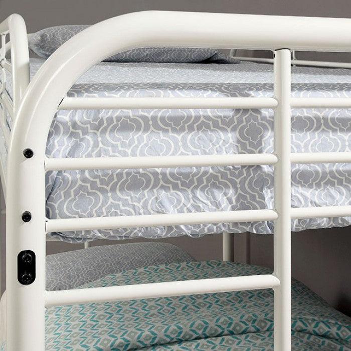Opal CM-BK931WH-TT White Contemporary Twin/Twin Bunk Bed By furniture of america - sofafair.com