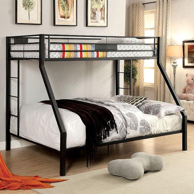 Claren CM-BK939 Black Contemporary Bunk Bed By Furniture Of America - sofafair.com