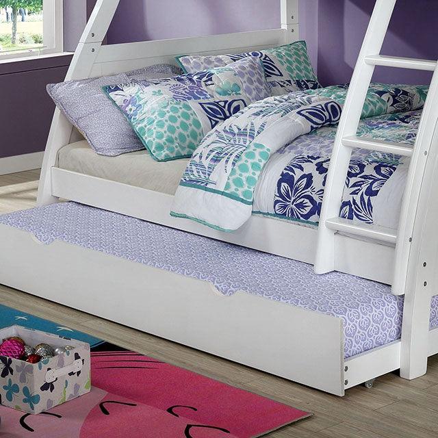 Hoople CM-BK963WH-TR White Transitional Trundle By Furniture Of America - sofafair.com