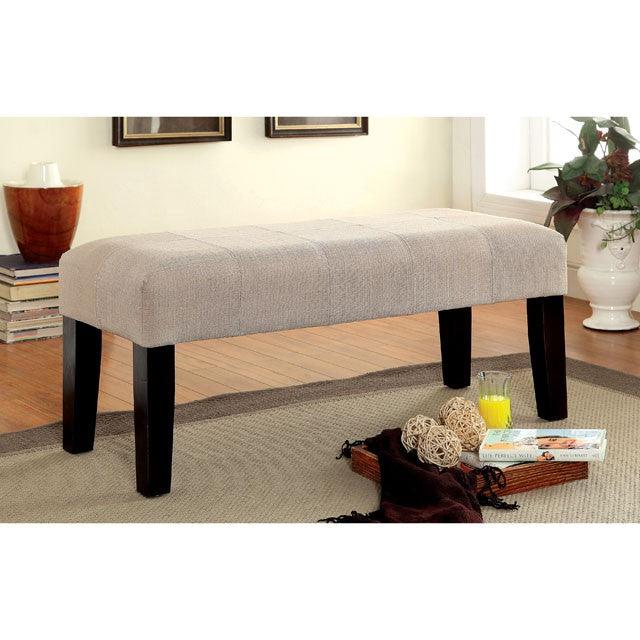 Bury CM-BN6006IV Ivory Contemporary Bench By Furniture Of America - sofafair.com