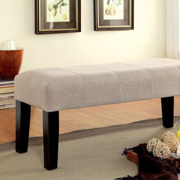 Bury CM-BN6006IV Ivory Contemporary Bench By Furniture Of America - sofafair.com