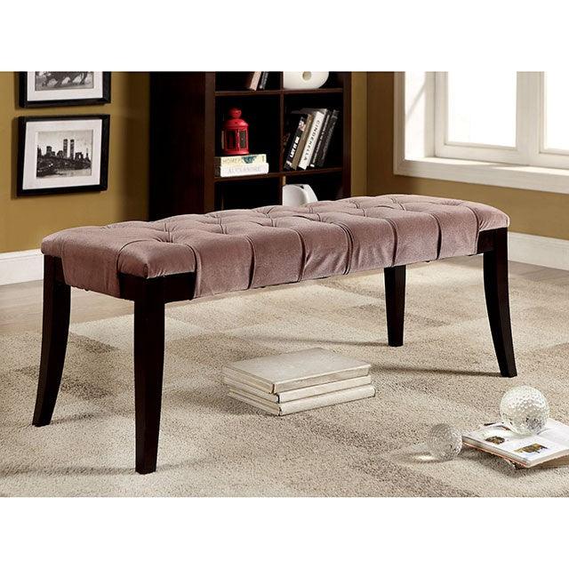 Milany CM-BN6201BR Brown Contemporary Bench By Furniture Of America - sofafair.com
