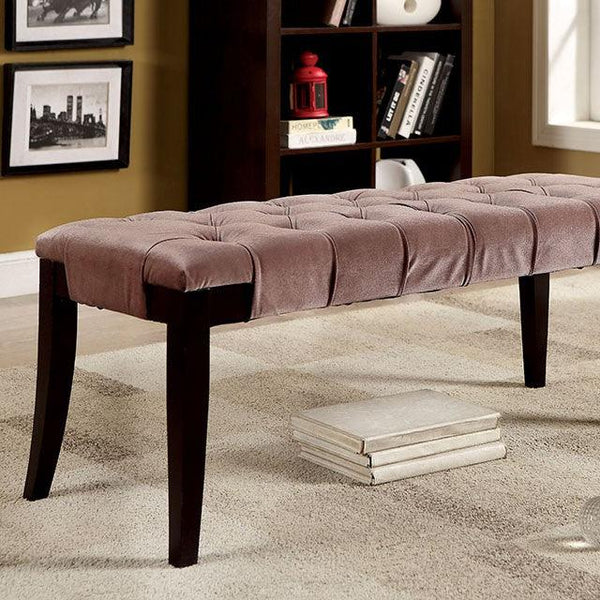 Milany CM-BN6201BR Brown Contemporary Bench By Furniture Of America - sofafair.com