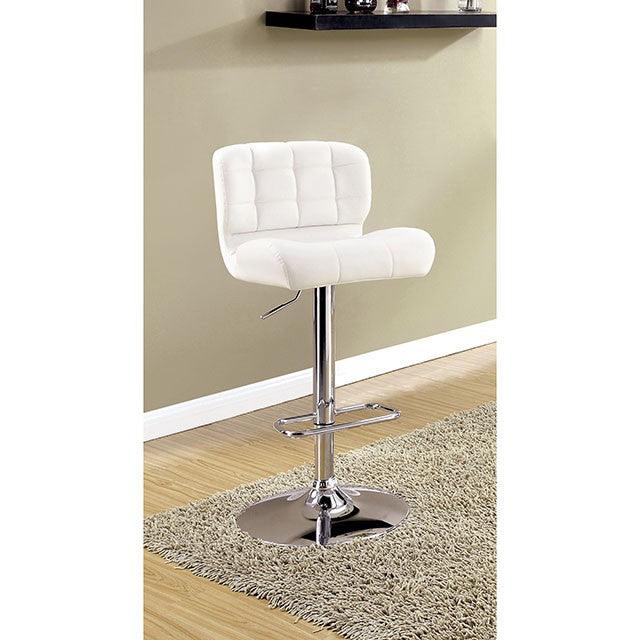 Kori CM-BR6152WH White Contemporary Bar Chair By Furniture Of America - sofafair.com