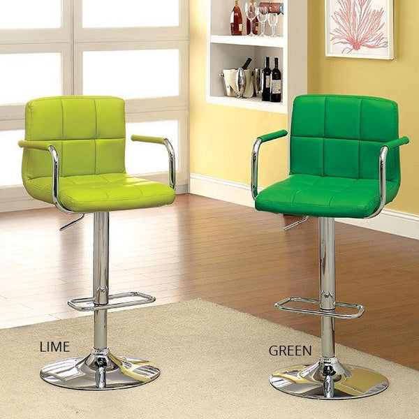 Corfu CM-BR6917GR Green Contemporary Bar Stool By Furniture Of America - sofafair.com