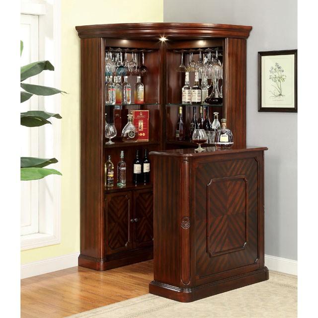 Voltaire CM-CR142BT Dark Cherry Traditional Standing Bar Table By Furniture Of America - sofafair.com