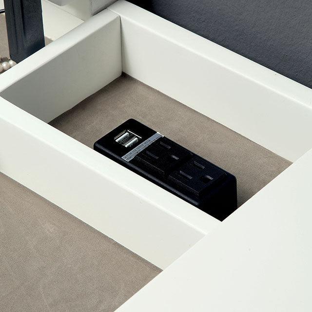 Verviers CM-DK6103 White Contemporary Vanity Desk By Furniture Of America - sofafair.com