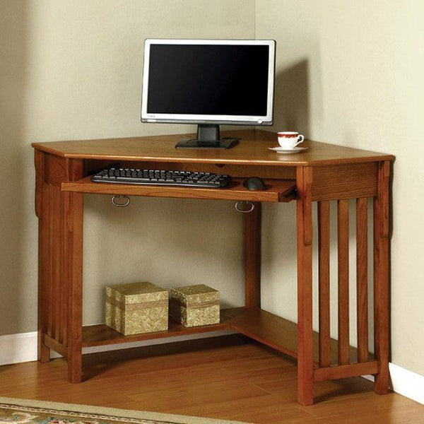 Toledo CM-DK6641 Medium Oak Transitional Corner Desk By furniture of america - sofafair.com