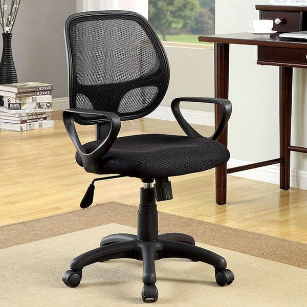 Sherman CM-FC606 Black Transitional Office Chair By Furniture Of America - sofafair.com