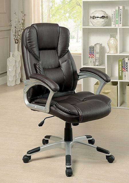 Sibley CM-FC624 Brown Transitional Office Chair By Furniture Of America - sofafair.com