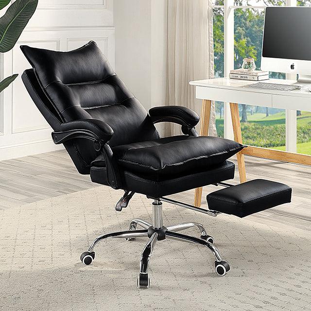 Perce CM-FC668BK Black Contemporary Office Chair By Furniture Of America - sofafair.com