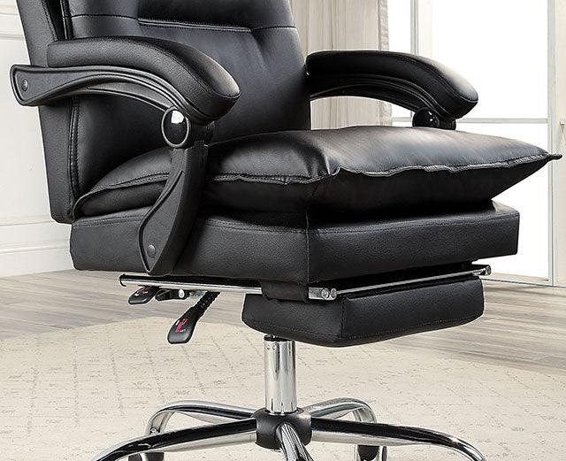 Perce CM-FC668BK Black Contemporary Office Chair By Furniture Of America - sofafair.com