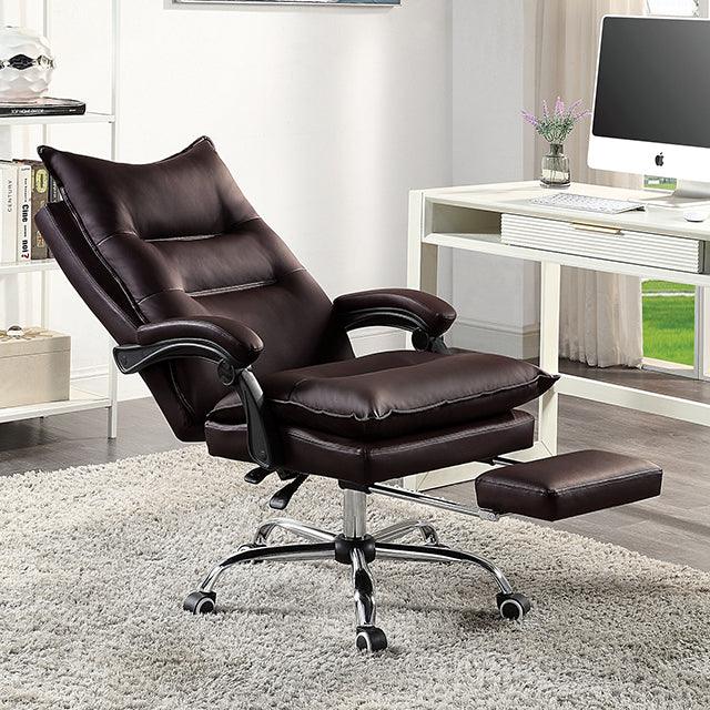 Perce CM-FC668BR Brown Contemporary Office Chair By Furniture Of America - sofafair.com