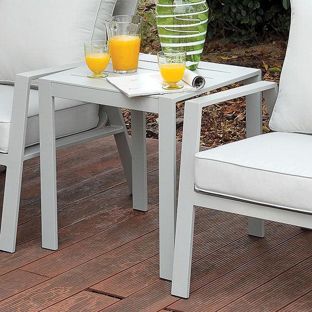 Cordelia CM-OC1765-E Light Gray Contemporary Side Table By Furniture Of America - sofafair.com