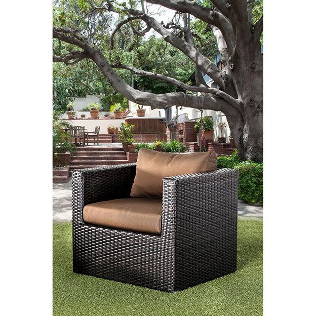 Olina CM-OS1820BR Brown/Espresso Contemporary Patio Sofa Set By Furniture Of America - sofafair.com