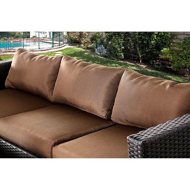 Olina CM-OS1820BR Brown/Espresso Contemporary Patio Sofa Set By Furniture Of America - sofafair.com