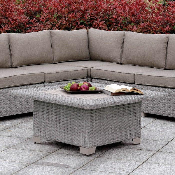 Bushnell CM-OS1840GY-SQ Gray Contemporary Square Coffee Table By furniture of america - sofafair.com
