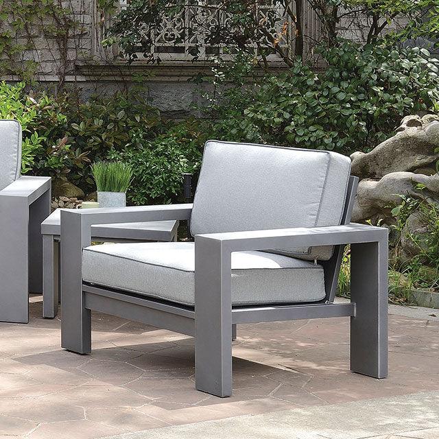 Ballyshannon CM-OS1883-CH-2PK Gray Contemporary Arm Chair (2/Ctn) By Furniture Of America - sofafair.com