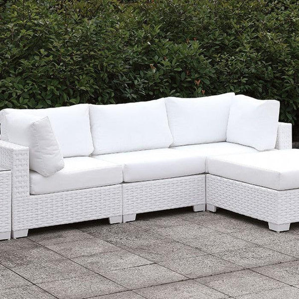Somani CM-OS2128WH-SET13 White Contemporary L-Sectional W/ RIGHT Chaise + Coffee Table By furniture of america - sofafair.com