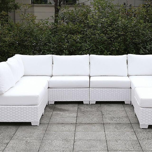 Somani CM-OS2128WH-SET3 White Contemporary U-Sectional By Furniture Of America - sofafair.com