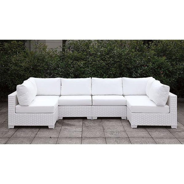 Somani CM-OS2128WH-SET6 White Contemporary U-Sectional By Furniture Of America - sofafair.com