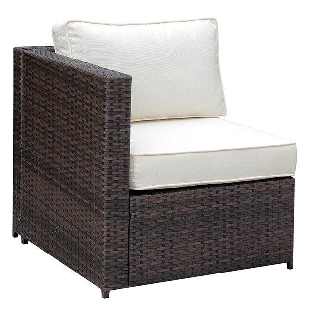 Ilona CM-OS2136-A Brown/Beige Contemporary Left Arm Chair By Furniture Of America - sofafair.com