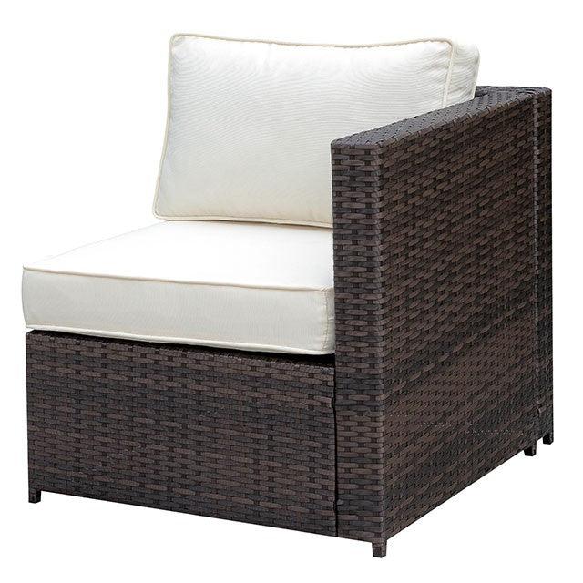 Ilona CM-OS2136-B Brown/Beige Contemporary Right Arm Chair By Furniture Of America - sofafair.com