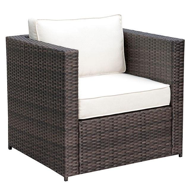 Ilona CM-OS2136-D Brown/Beige Contemporary Arm Chair By Furniture Of America - sofafair.com