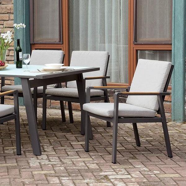 Alycia CM-OT2141T White/Gray Transitional Patio Table By Furniture Of America - sofafair.com
