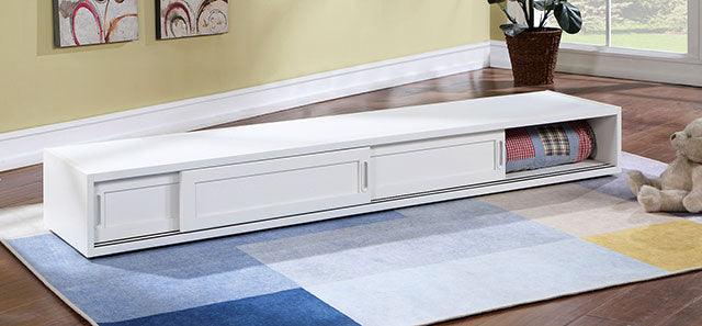 Omnus CM-SR452-WH White Transitional Underbed Shelves By Furniture Of America - sofafair.com
