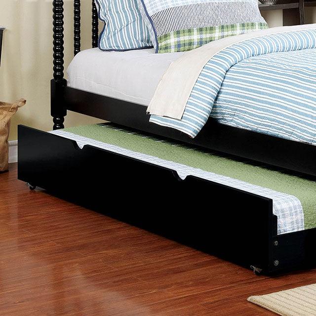 Omnus CM-TR452-BK Black Traditional TWIN TRUNDLE By Furniture Of America - sofafair.com