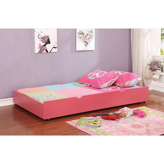 Grano CM-TR453-PK Pink Transitional Trundle By Furniture Of America - sofafair.com