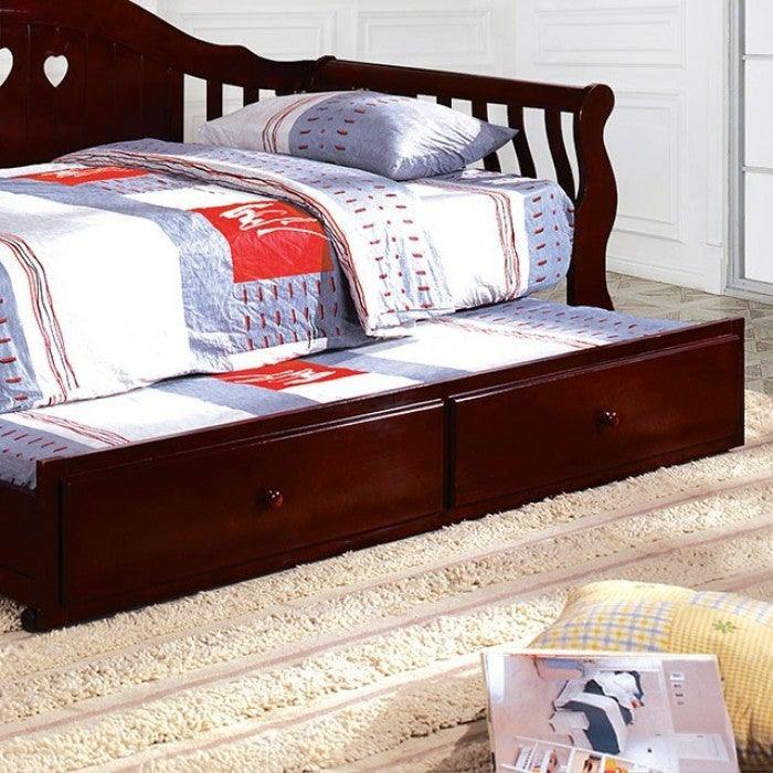 Charlotte CM1625CH-T Cherry Cottage Trundle By furniture of america - sofafair.com