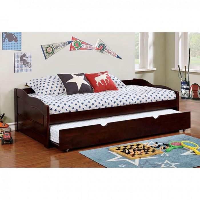 Sunset CM1737EX Dark Walnut Transitional Twin Daybed By furniture of america - sofafair.com