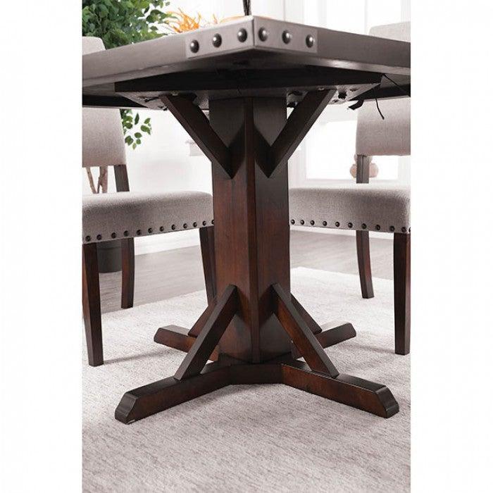 Glenbrook CM3018T Brown Cherry Industrial Dining Table By furniture of america - sofafair.com