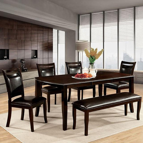 Woodside CM3024T Dark Cherry/Espresso Transitional Dining Table By Furniture Of America - sofafair.com