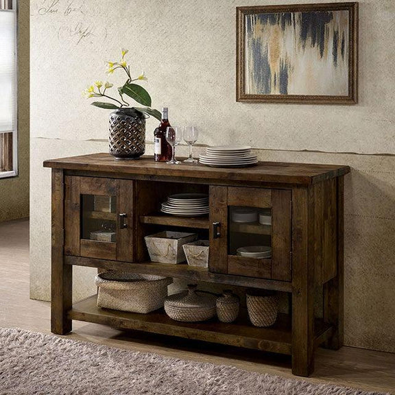 Furniture Of America Kristen Server CM3060SV Rustic Oak Rustic ...